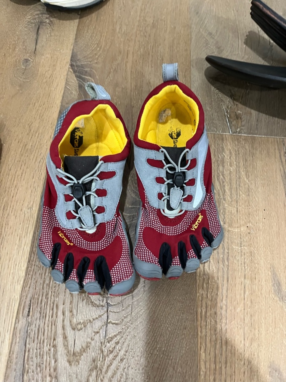 Vibram  FiveFingers Red and Gray Minimalist Toe Shoes